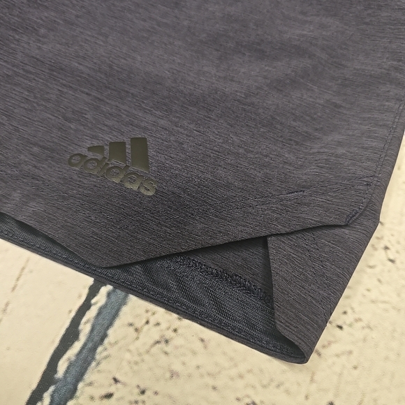 Adidas Mens Medium Elastic Waist Drawstring Athletic Shorts Steel Grey - Picture 3 of 13